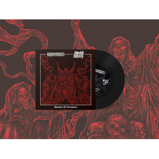 ANARCHOS / MORBID STENCH - Ghospels Of Necromancy (7 EP) Black
