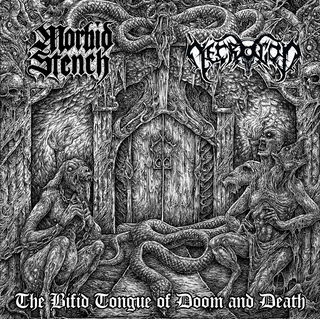 MORBID STENCH / NECROGOD - The Bifid Tongue Of Doom and Death (EP) Clear